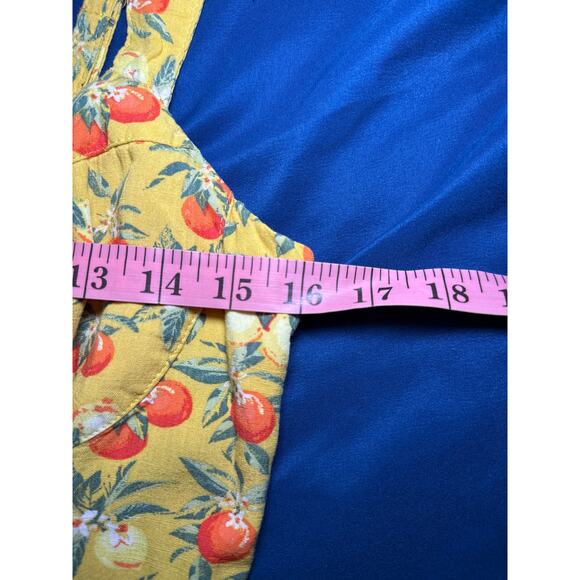 Wild Fable yellow fruit print romper womens medium summer ethereal vacation - Picture 8 of 10